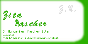 zita mascher business card